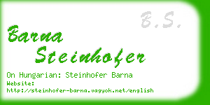 barna steinhofer business card